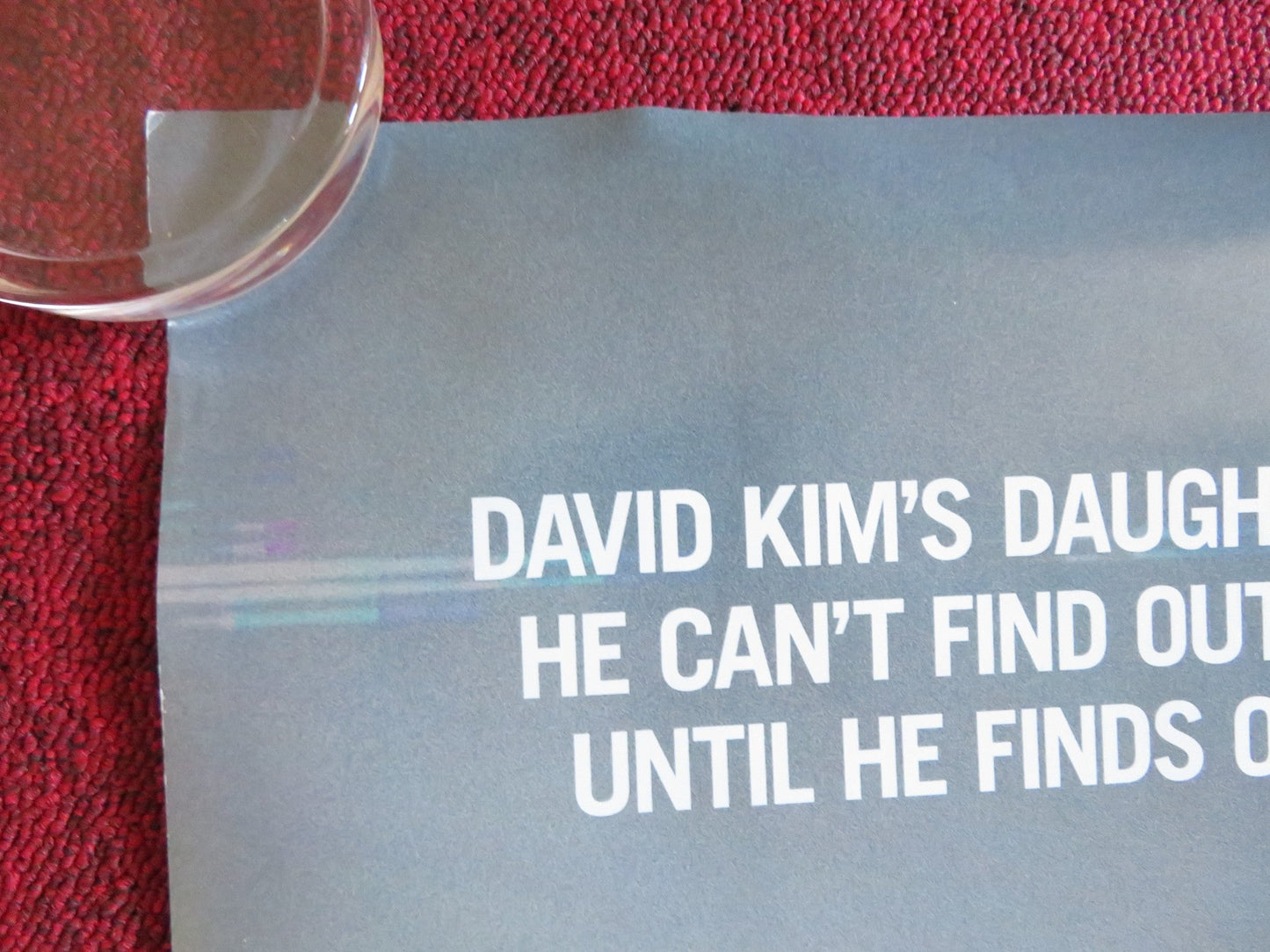 SEARCHING US ONE SHEET ROLLED POSTER JOHN CHO SARA SOHN 2018 Rendezvous Cinema Movie posters