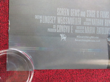 SEARCHING US ONE SHEET ROLLED POSTER JOHN CHO SARA SOHN 2018 Rendezvous Cinema Movie posters