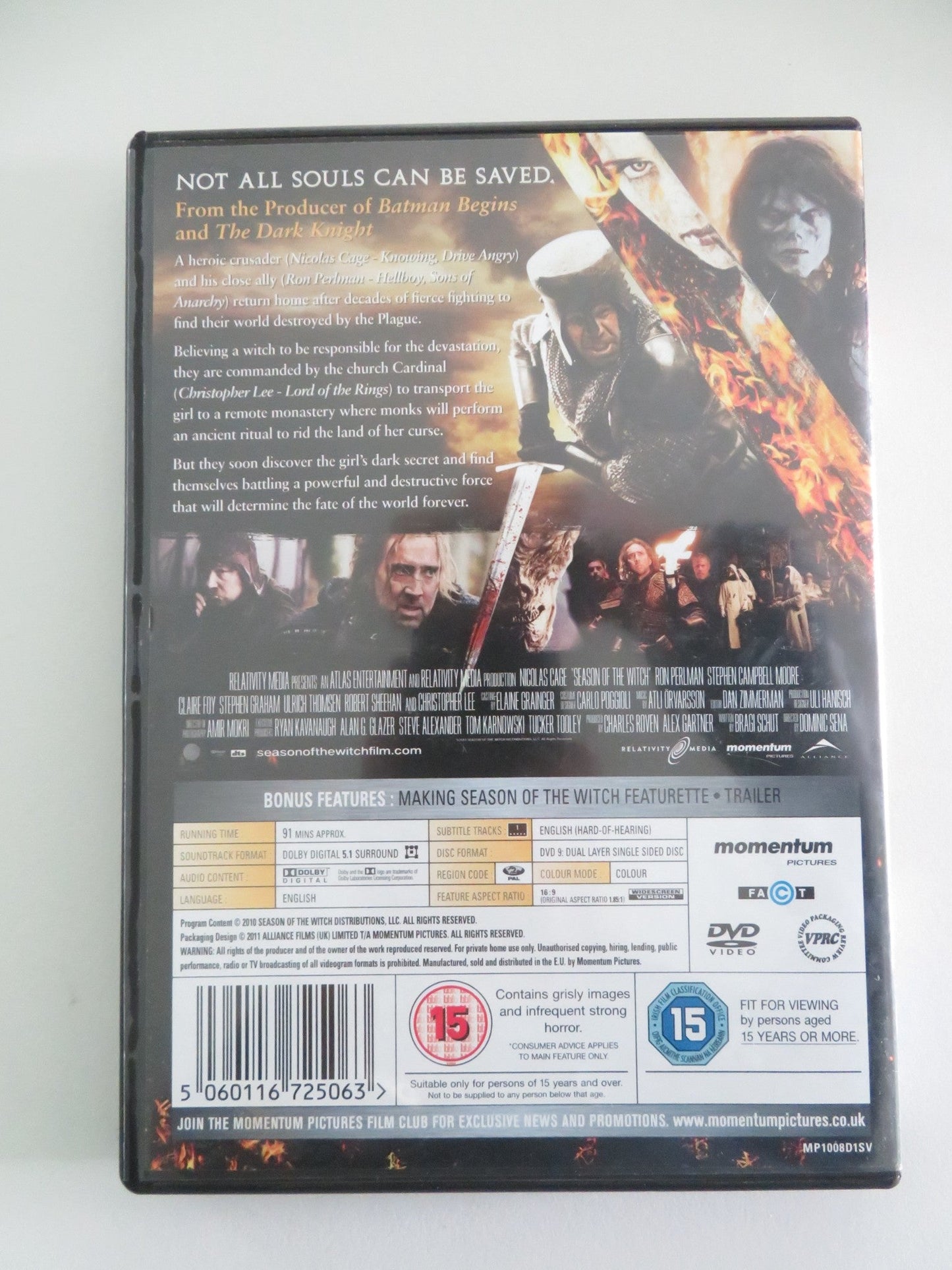 Season of the Witch (DVD) Nicolas Cage Ron Perlman 2011 Region 2 Movie posters