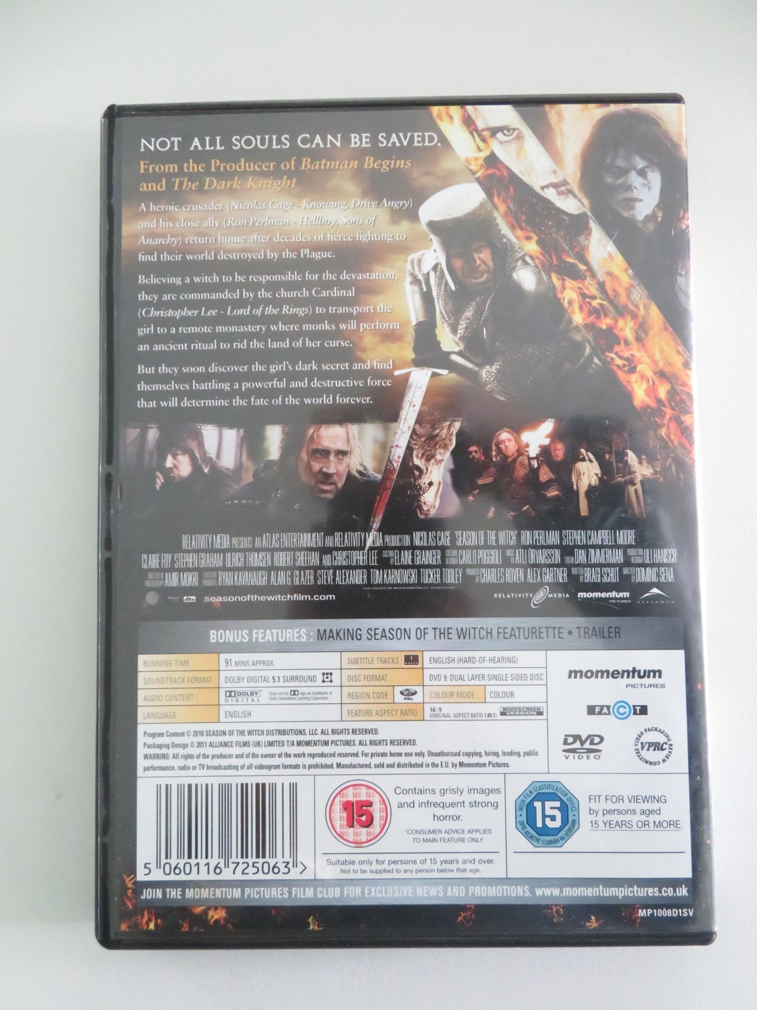 Season of the Witch (DVD) Nicolas Cage Ron Perlman 2011 Region 2 Movie posters