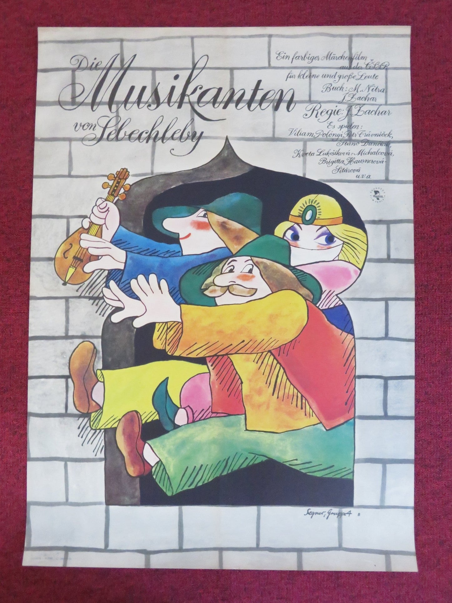 SEBECHLEBSKI HUDCI GERMAN POSTER ROLLED VILIAM POLONYI STANO DANCIAK 1976 Rendezvous Cinema Movie posters