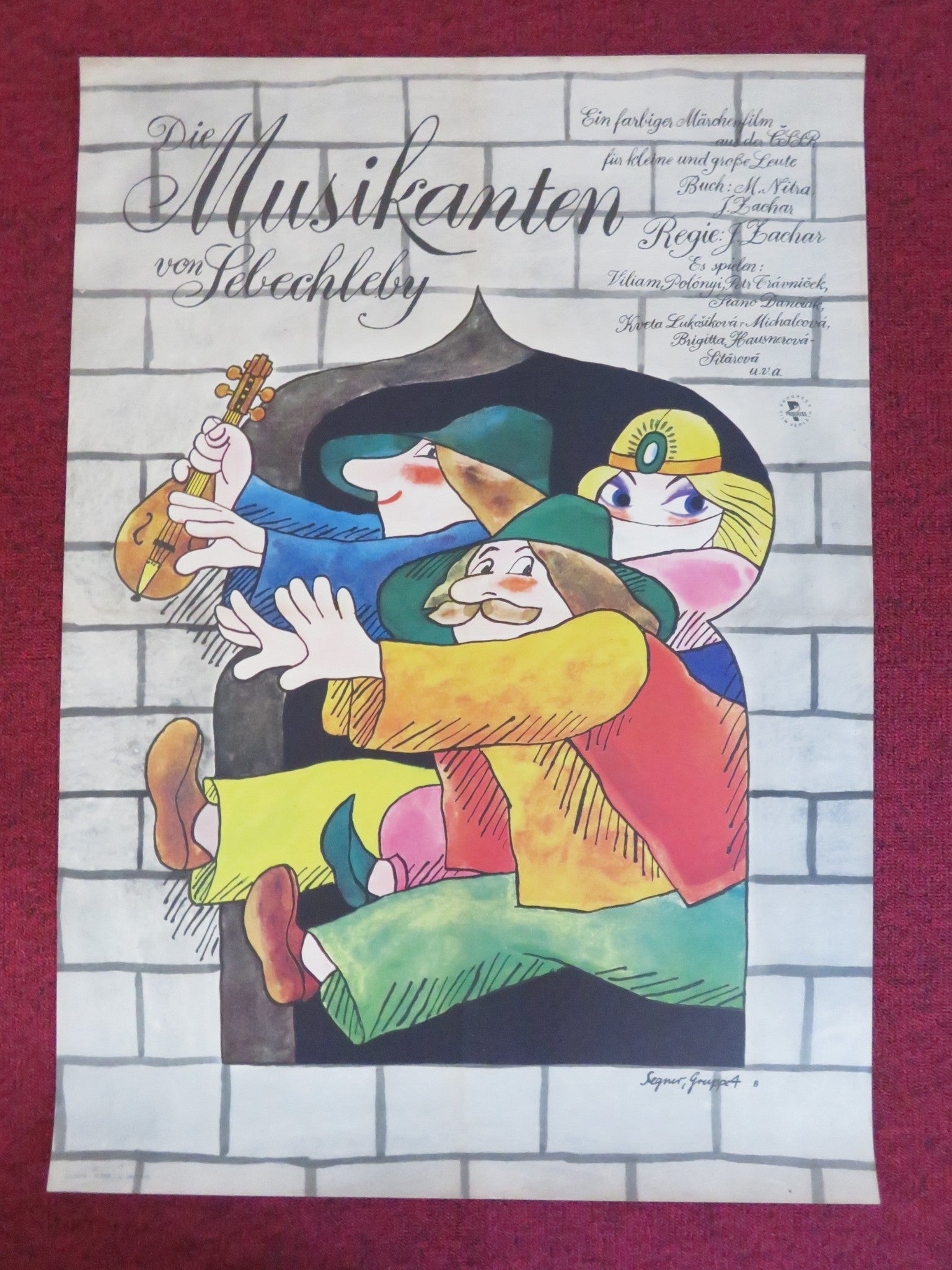 SEBECHLEBSKI HUDCI GERMAN POSTER ROLLED VILIAM POLONYI STANO DANCIAK 1976 Rendezvous Cinema Movie posters