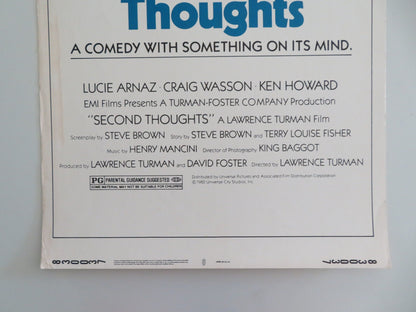 SECOND THOUGHTS US INSERT POSTER LUCIE ARNAZ CRAIG WASSON 1982 Movie posters