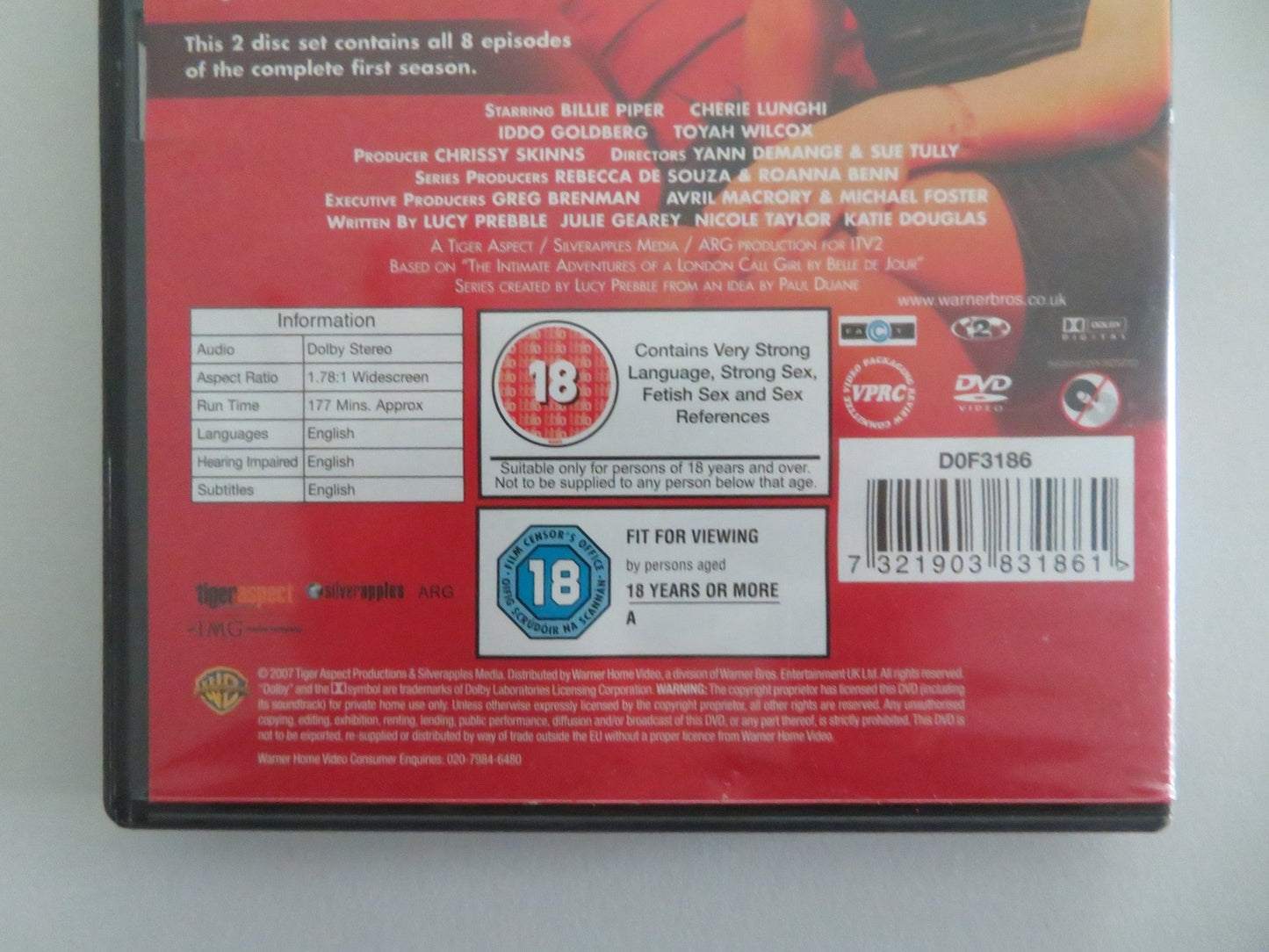 SECRET DIARY OF A CALL GIRL SEASON 1 (DVD) BILLIE PIPER GOLDBERG 2007 REGION 2 - Rendezvous Cinema