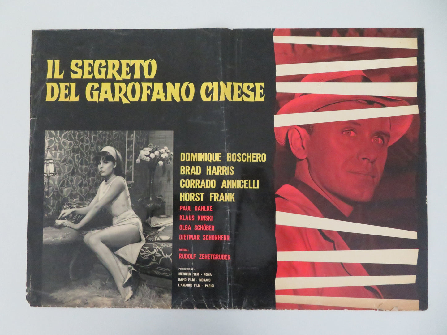 Secret of the Chinese Carnation - B Italian Fotobusta Poster Harris 1964 Movie posters
