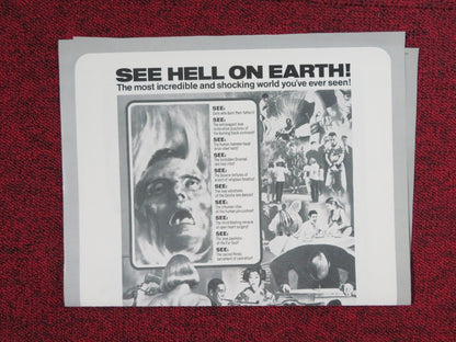 SECRET RITES UNCUT PRESS BOOK FOLDED PENNY BEECHING SHIRLEY HARMER 1971 Rendezvous Cinema Movie posters