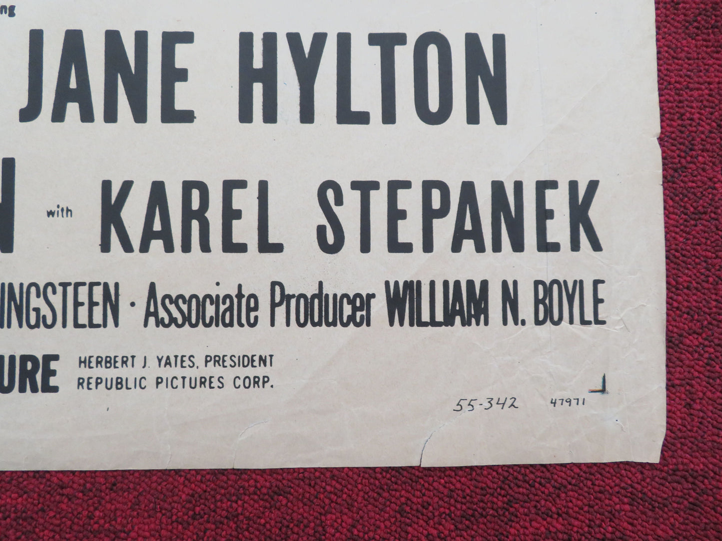 Secret Venture Folded US One Sheet Poster Kent Taylor Jane Hylton 1955 Movie posters