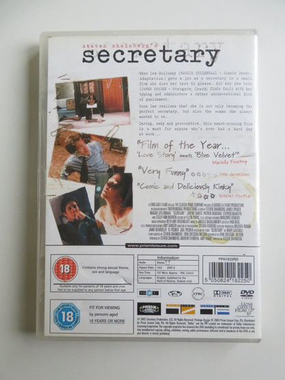 SECRETARY - B (DVD) JAMES SPADER MAGGIE GYLLENHAAL 2002 REGION 2 - Rendezvous Cinema