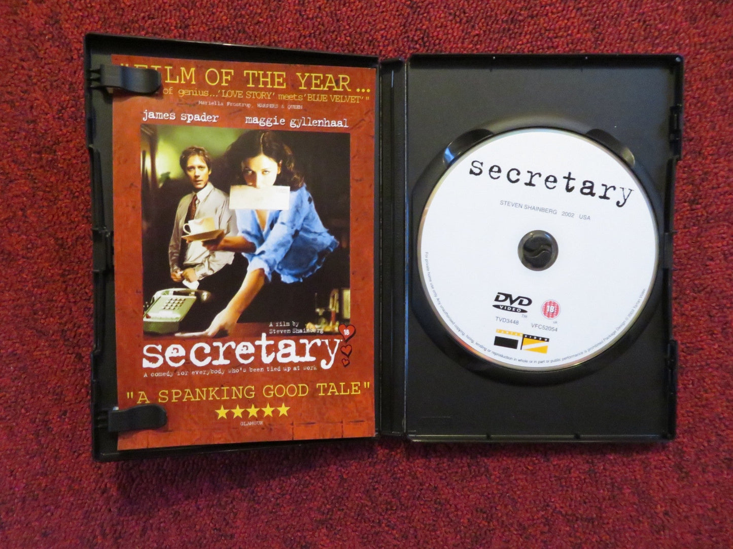 SECRETARY (DVD) JAMES SPADER MAGGIE GYLLENHAAL 2002 REGION 0 Rendezvous Cinema Movie posters