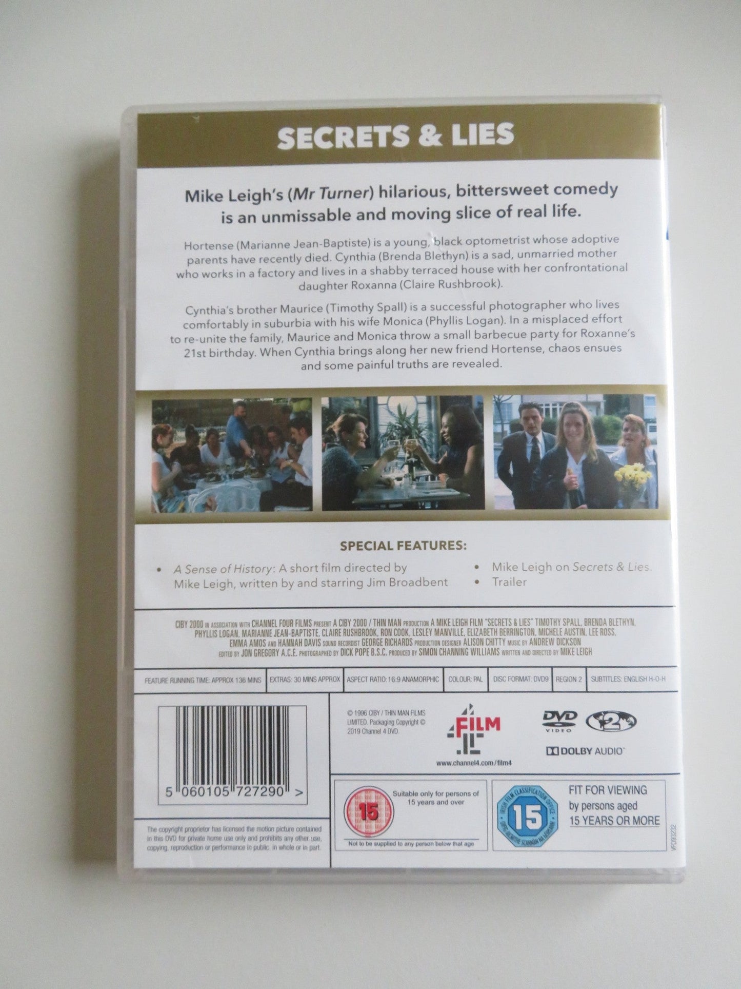 SECRETS & LIES (DVD) BRENDA BLETHYN TIMOTHY SPALL 1996 REGION 2 Movie posters