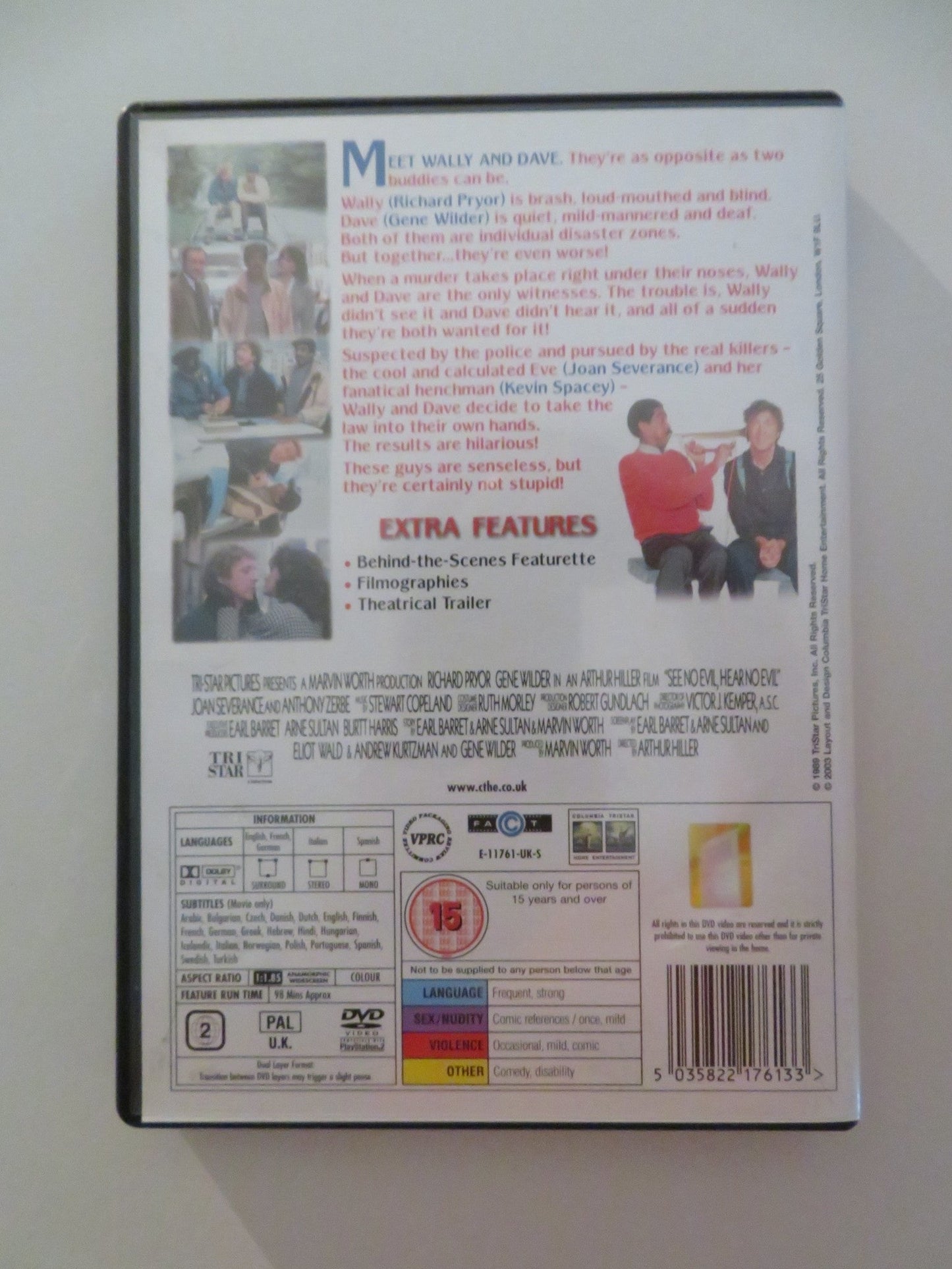 SEE NO EVIL, HEAR NO EVIL (DVD) RICHARD PRYOR GENE WILDER 1989 REGION 2 Movie posters