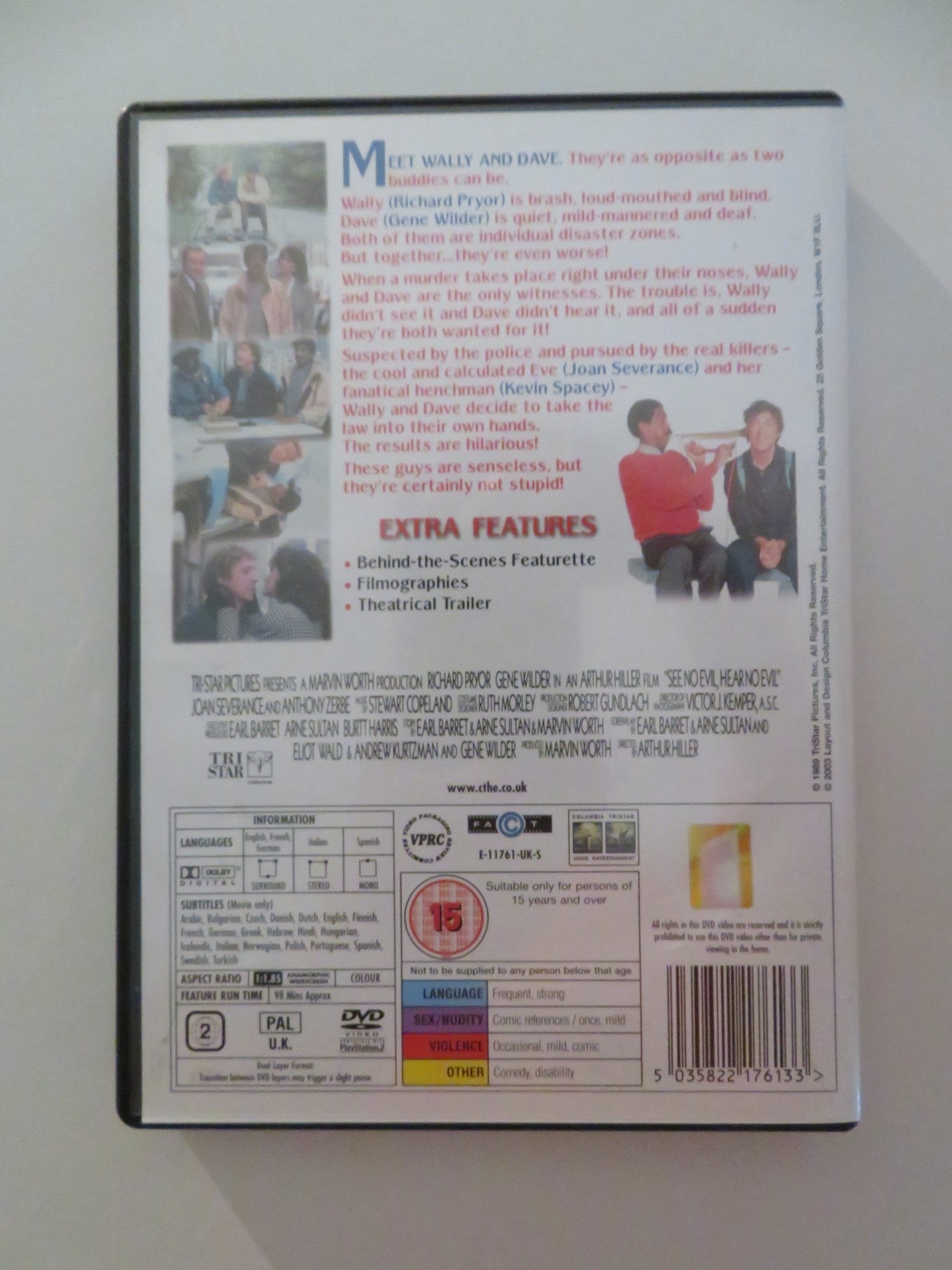 SEE NO EVIL, HEAR NO EVIL (DVD) RICHARD PRYOR GENE WILDER 1989 REGION 2 Movie posters