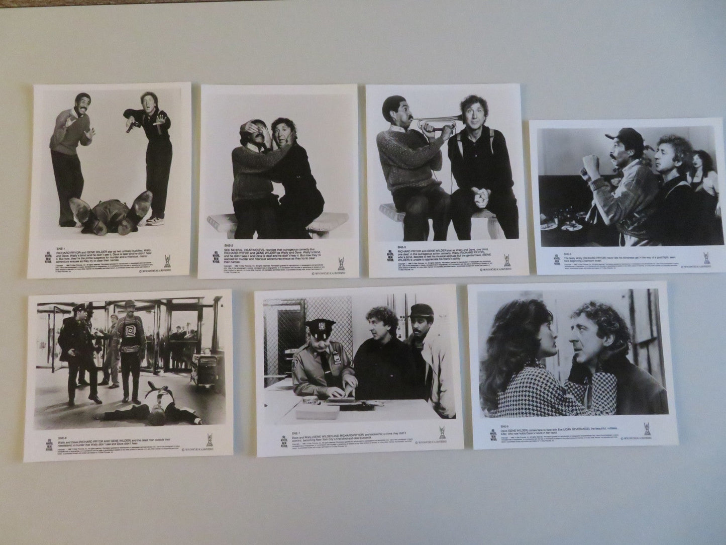 SEE NO EVIL, HEAR NO EVIL MOVIE STILL PHOTO LOT OF 7 RICHARD PRYOR G WILDER 1989 - Rendezvous Cinema