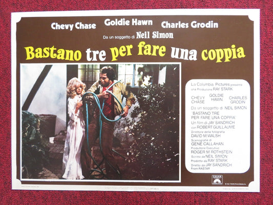 SEEMS LIKE OLD TIMES - D ITALIAN FOTOBUSTA POSTER GOLDIE HAWN CHEVY CHASE 1980 Rendezvous Cinema Movie posters