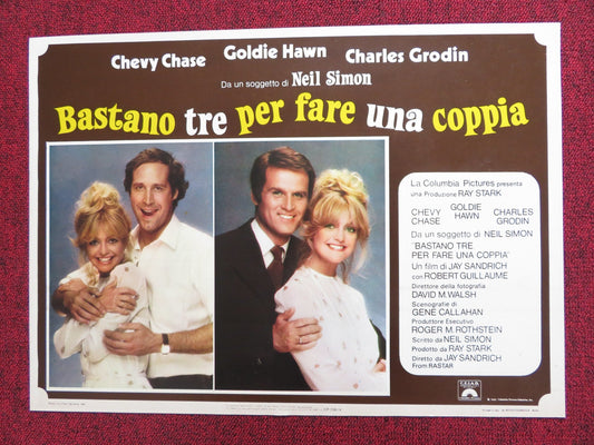 SEEMS LIKE OLD TIMES - E ITALIAN FOTOBUSTA POSTER GOLDIE HAWN CHEVY CHASE 1980 Rendezvous Cinema Movie posters