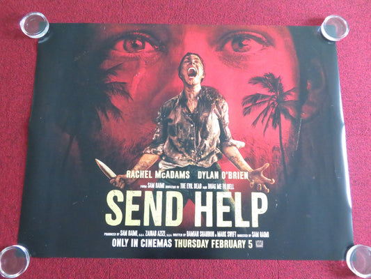 Send Help - B UK Quad Rolled Poster Rachel McAdams Dylan O'Brien 2026 Movie posters