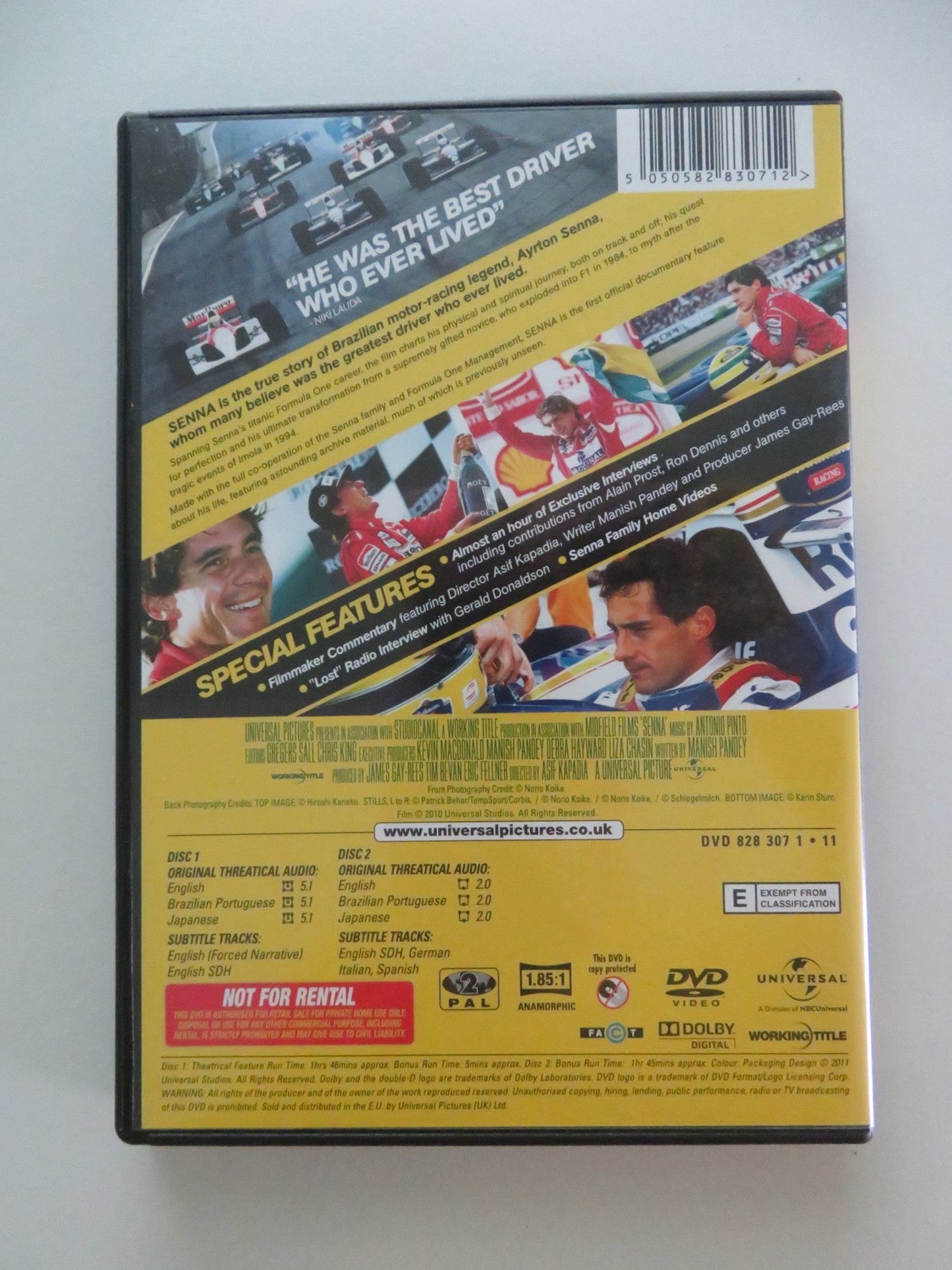SENNA - 2 DISC SPECIAL EDITION (DVD) AYRTON SENNA JACKIE STEWART 2010 REGION 2 Movie posters