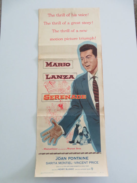 Serenade US Insert Poster Mario Lanza Joan Fontaine 1956 Movie posters