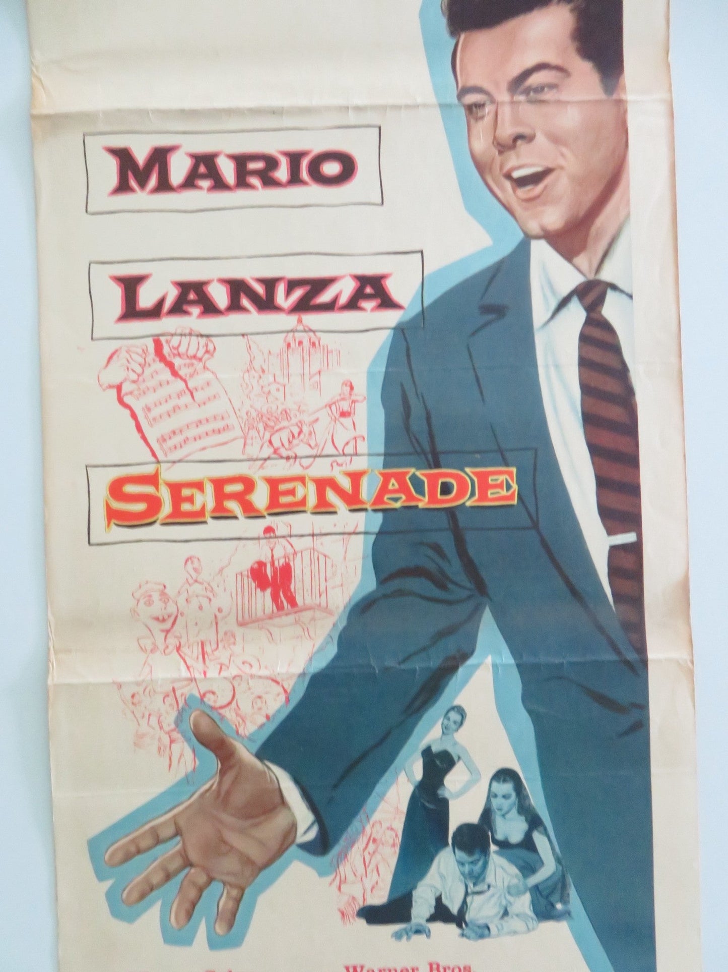 Serenade US Insert Poster Mario Lanza Joan Fontaine 1956 Movie posters