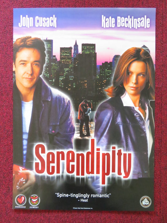 SERENDIPITY VHS VIDEO POSTER JOHN CUSACK KATE BECKINSALE 2001 Rendezvous Cinema Movie posters