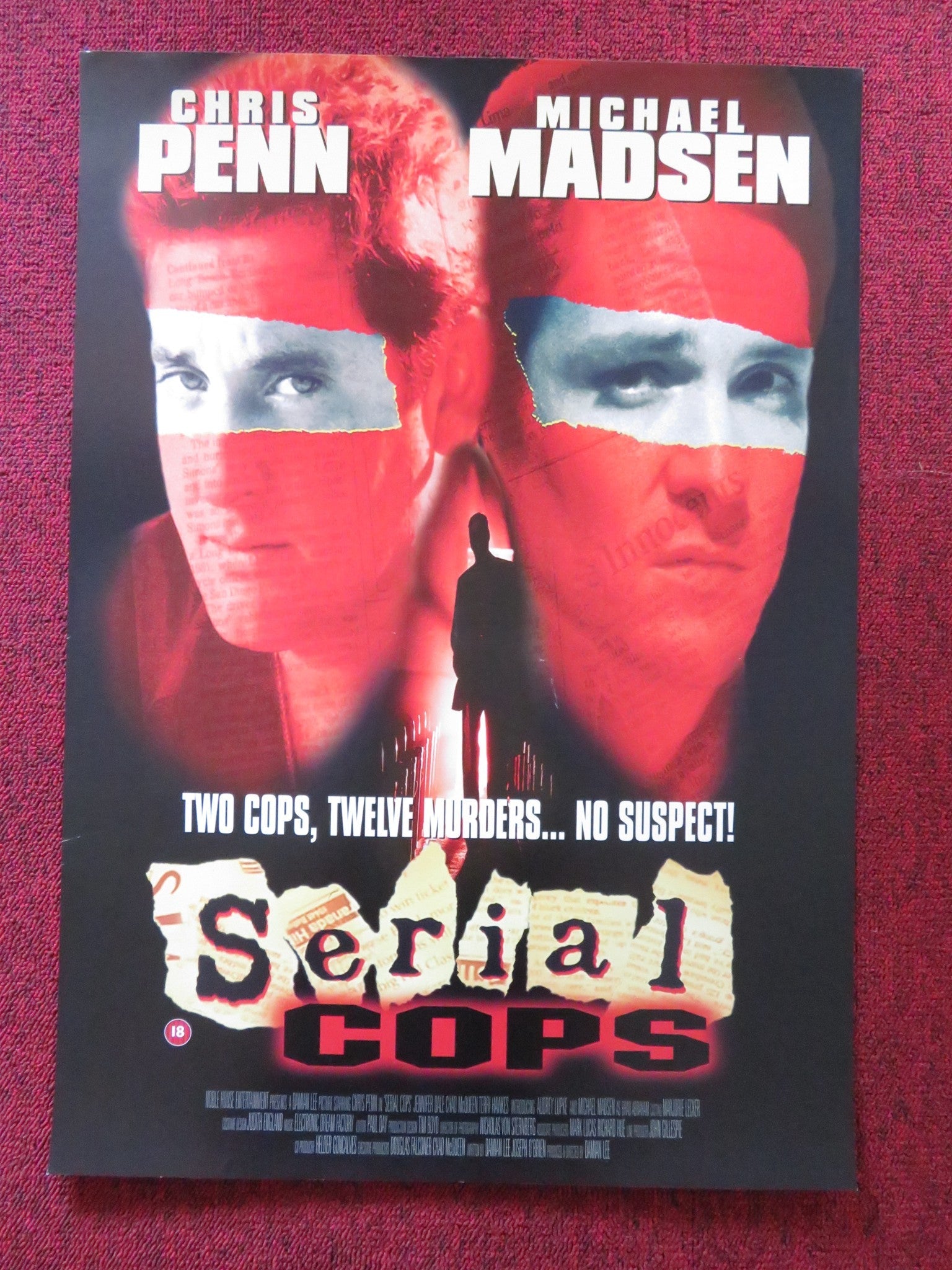SERIAL COPS VHS VIDEO POSTER CHRIS PENN MICHAEL MADSEN 1998 Rendezvous Cinema Movie posters