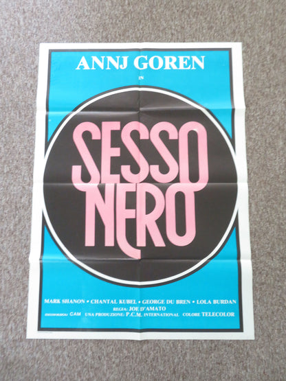 Sesso Nero Italian 2 Foglio Poster Mark Shannon Chantal Kubel 1980 Movie posters