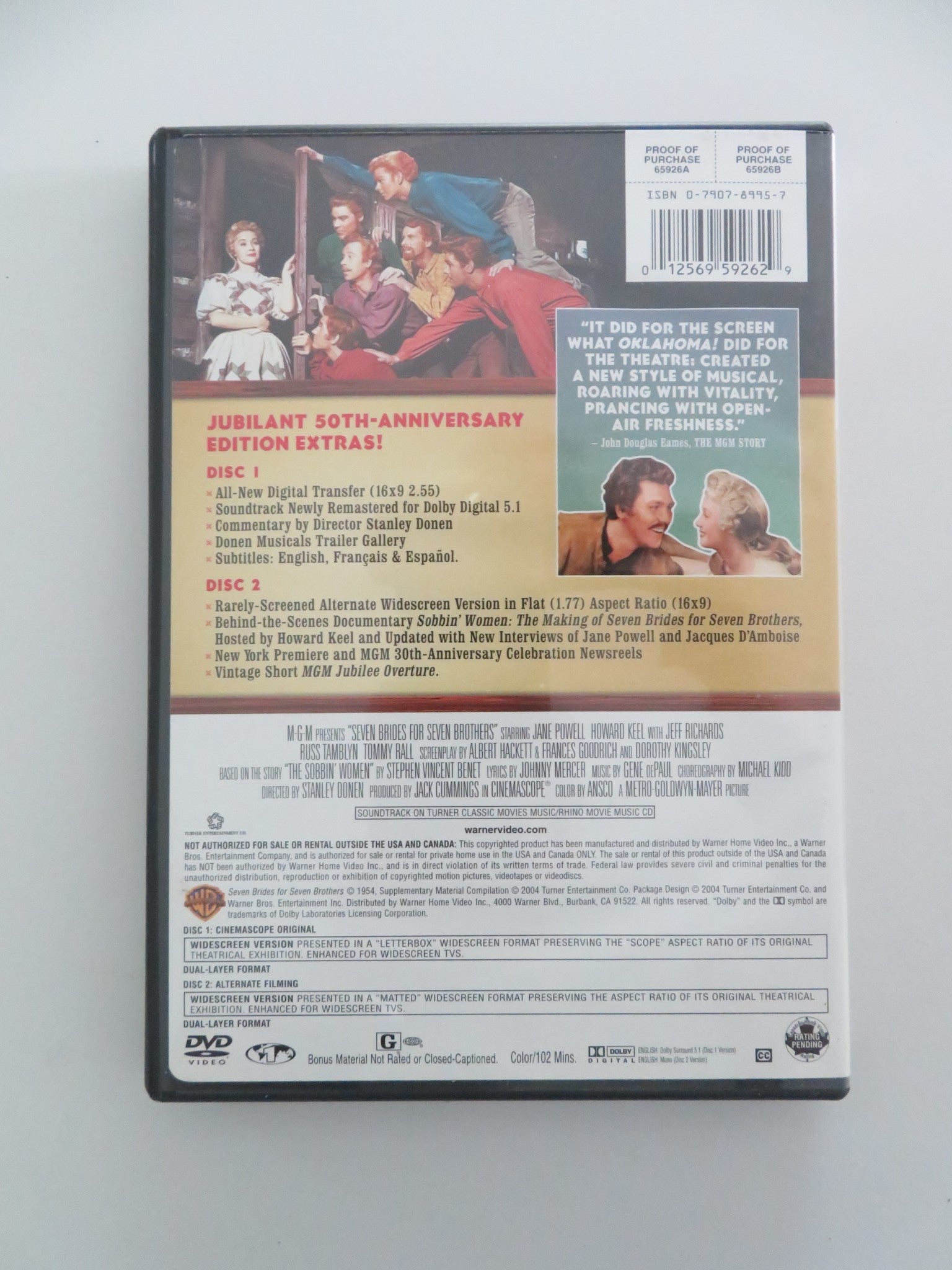 SEVEN BRIDES FOR SEVEN BROTHERS - TWO DISC SPECIAL EDITION (DVD) 1954 REGION 1 Movie posters