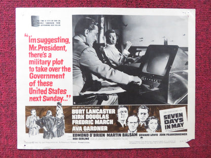 SEVEN DAYS IN MAY US LOBBY CARD FULL SET BURT LANCASTER KIRK DOUGLAS 1963 Rendezvous Cinema Movie posters