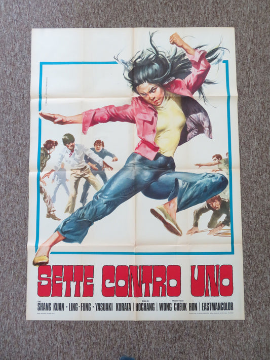 Seven to One Italian 2 Foglio Poster Polly Ling-Feng Shang-Kuan 1975 Movie posters