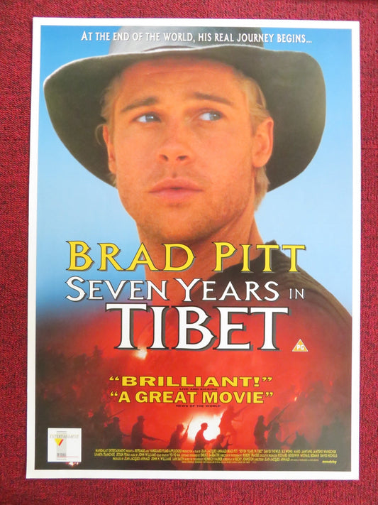 SEVEN YEARS IN TIBET VHS POSTER ROLLED BRAD PITT DAVID THEWLIS 1997 Rendezvous Cinema Movie posters