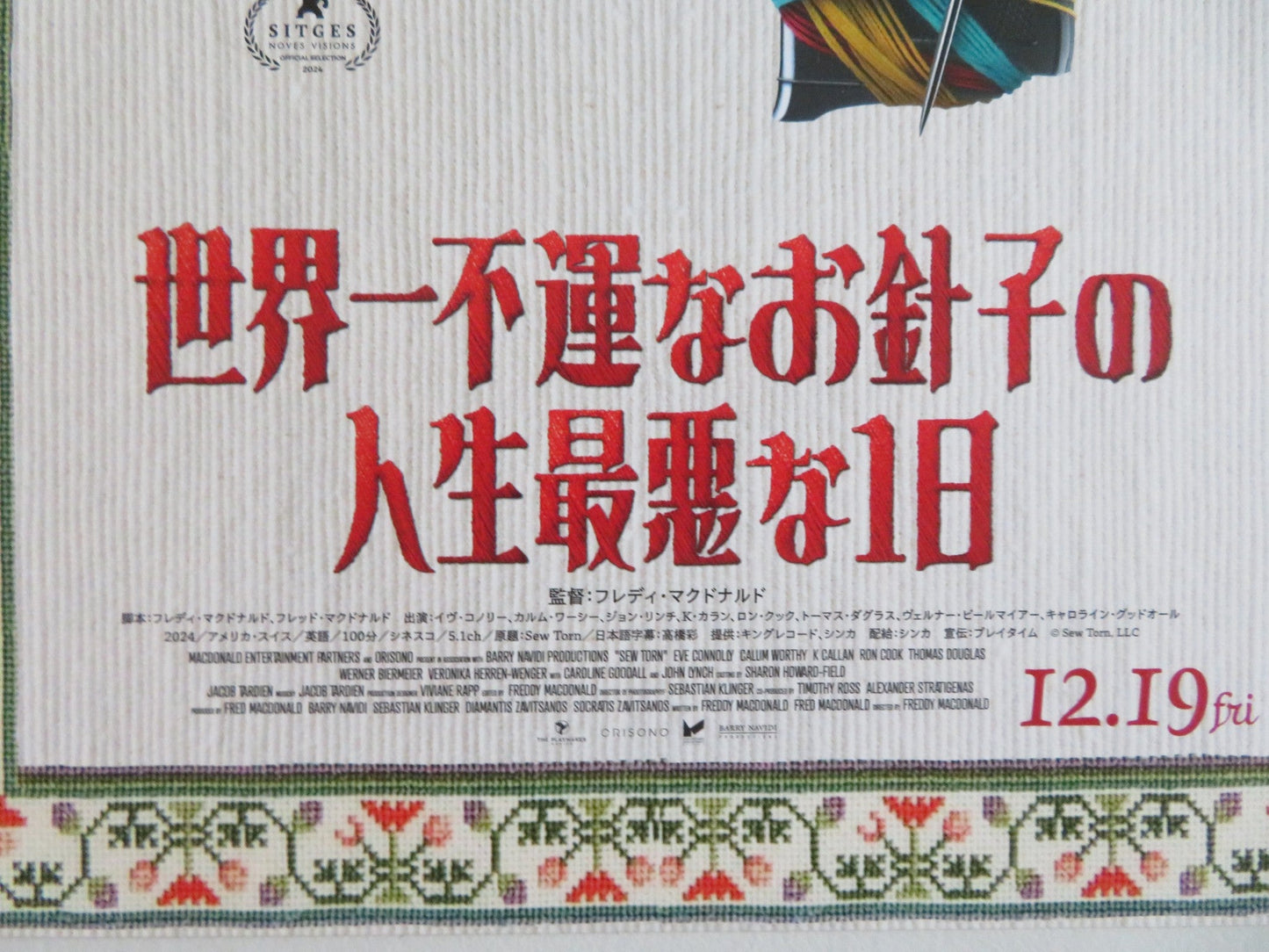 SEW TORN JAPANESE CHIRASHI (B5) POSTER EVE CONNOLLY CALUM WORTHY 2024 - Rendezvous Cinema