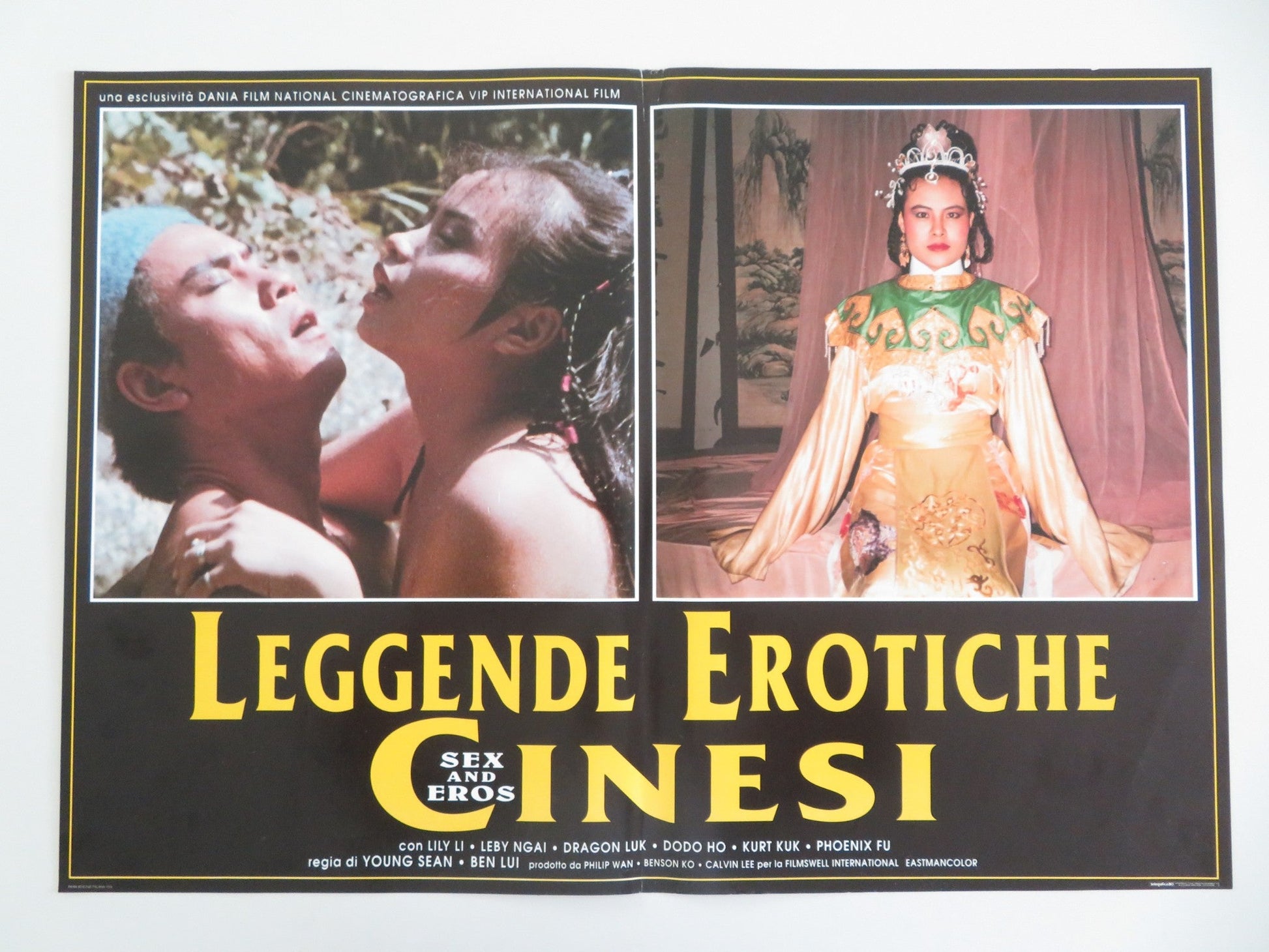 SEX AND EROS - A ITALIAN FOTOBUSTA POSTER LILY LI LEBY NGAI DRAGON LUK 1994 Movie posters