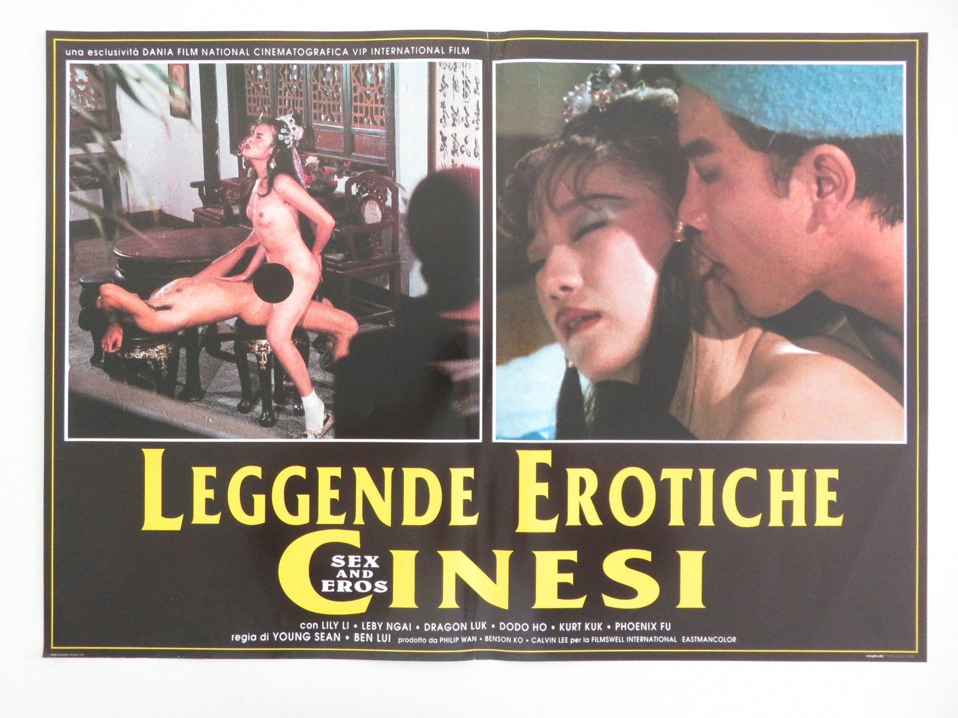 SEX AND EROS - B ITALIAN FOTOBUSTA POSTER LILY LI LEBY NGAI DRAGON LUK 1994 Movie posters