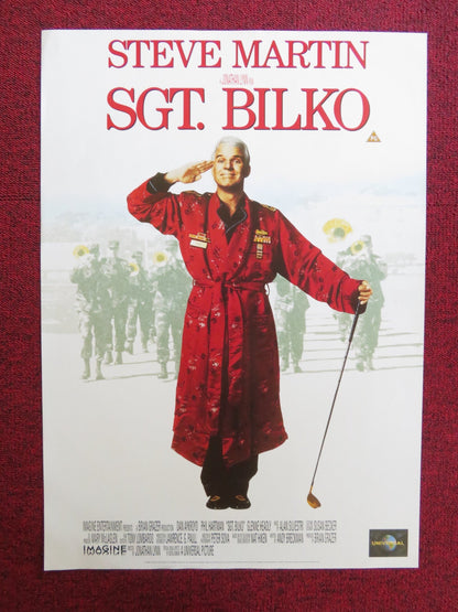 SGT. BILKO VHS VIDEO POSTER STEVE MARTIN 1996 Rendezvous Cinema Movie posters