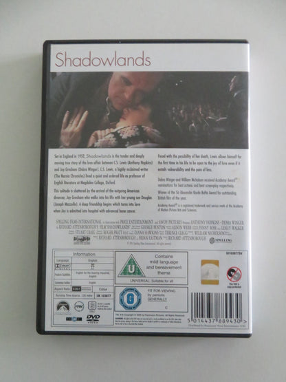 Shadowlands (DVD) Anthony Hopkins Debra Winger 1993 Region 2 Movie posters