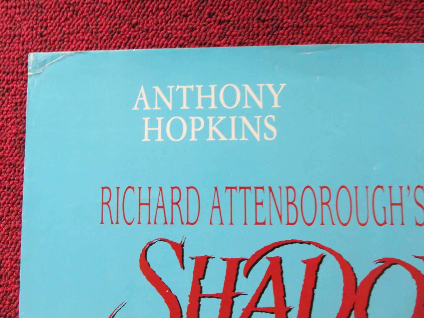 SHADOWLANDS VHS VIDEO POSTER ANTHONY HOPKINS DEBRA WINGER 1993 Rendezvous Cinema Movie posters