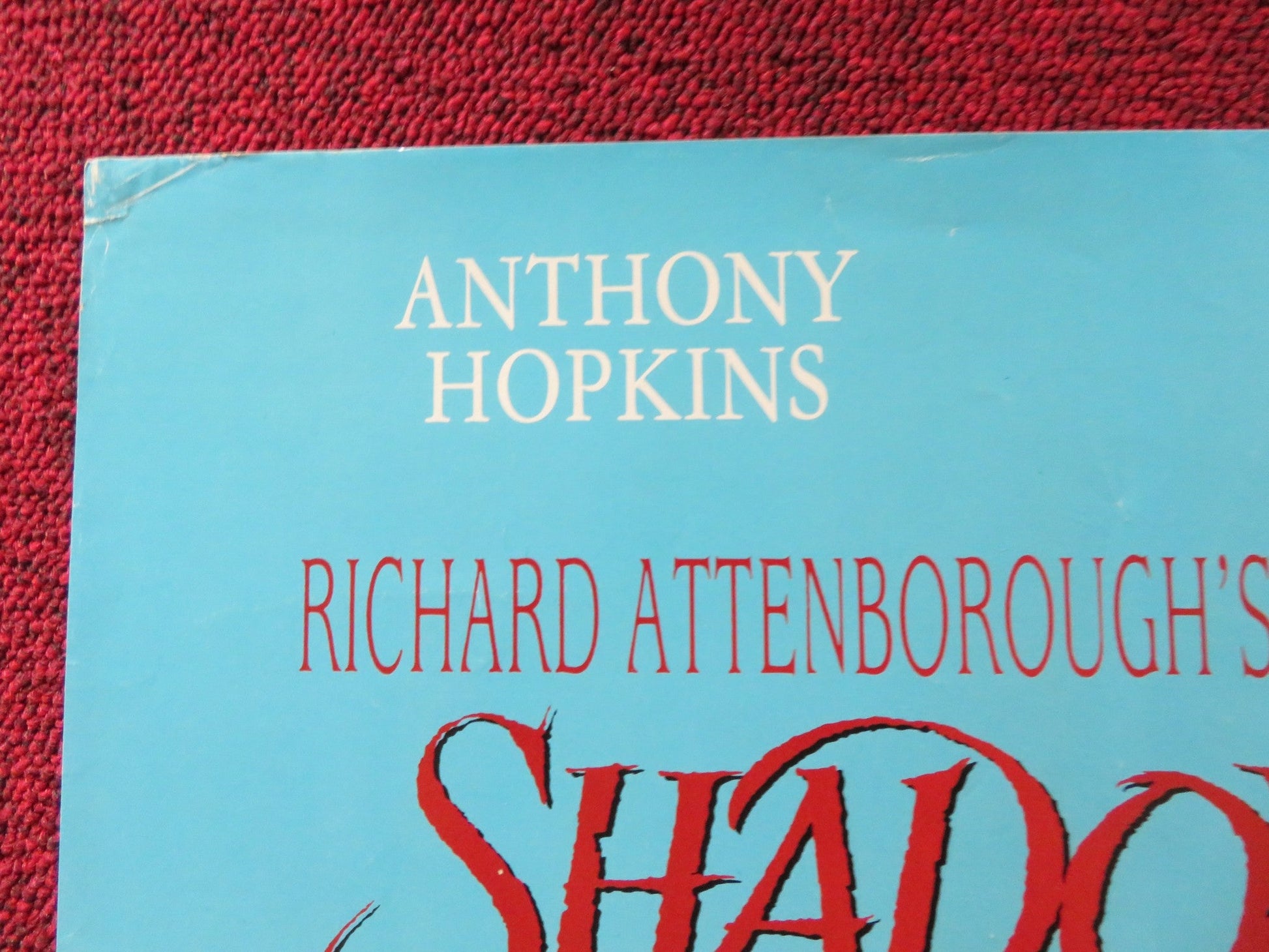 SHADOWLANDS VHS VIDEO POSTER ANTHONY HOPKINS DEBRA WINGER 1993 Rendezvous Cinema Movie posters