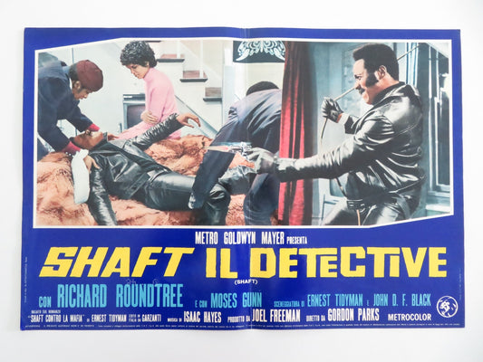 SHAFT - A ITALIAN FOTOBUSTA POSTER RICHARD ROUNDTREE MOSES GUNN 1971 Movie posters