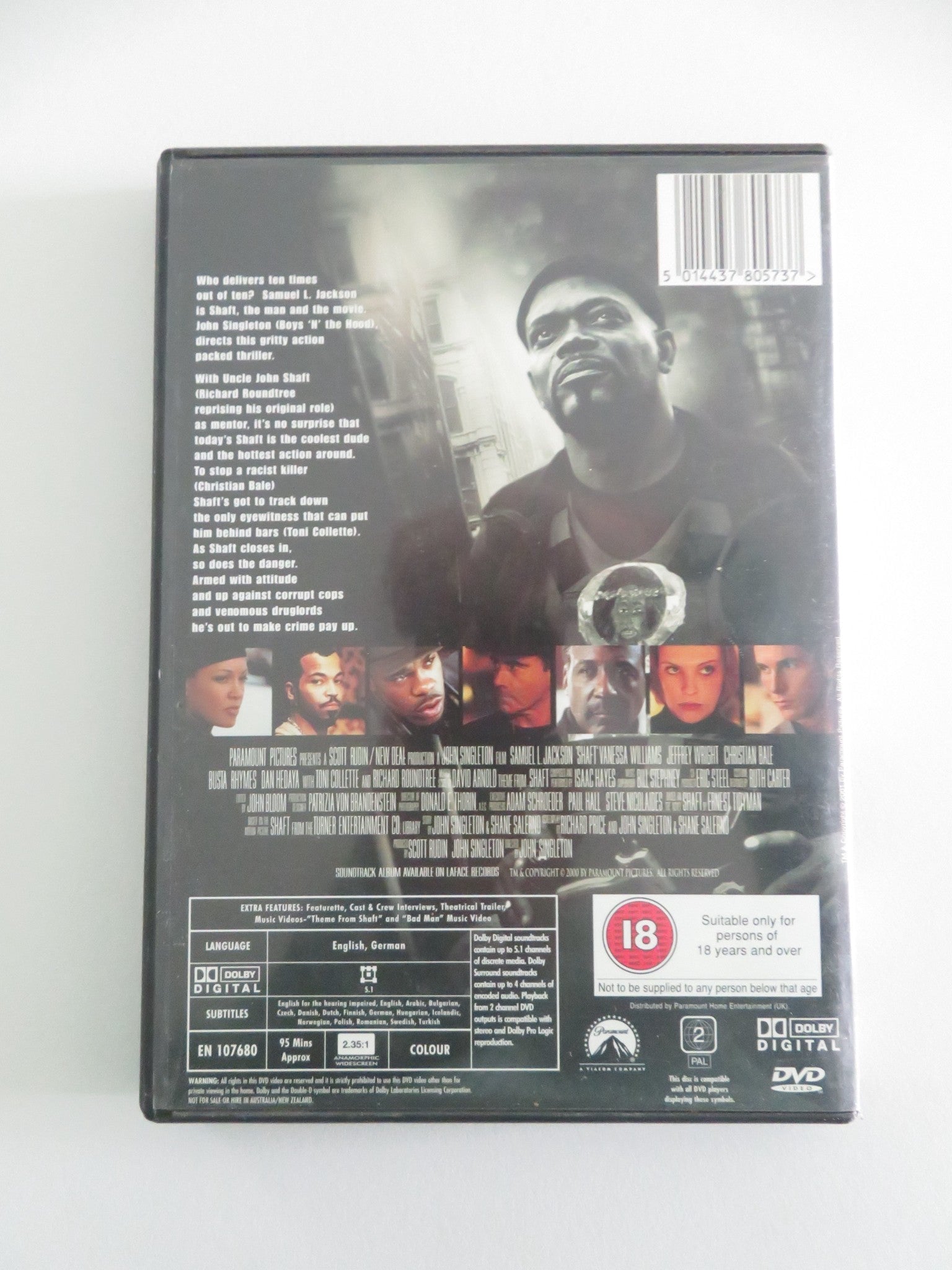 Shaft (DVD) Samuel L. Jackson Vanessa Williams 2000 Region 2 Movie posters