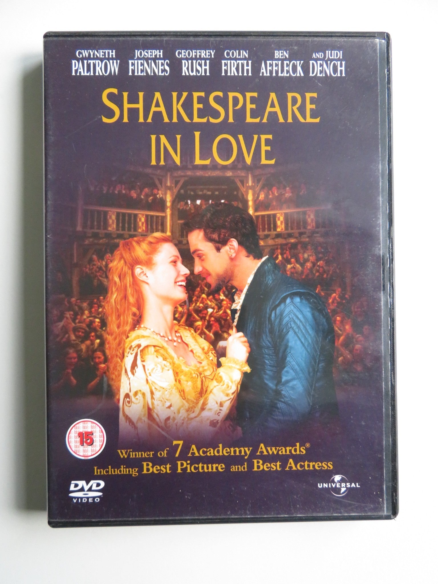 SHAKESPEARE IN LOVE (DVD) GWYNETH PALTROW JOSEPH FIENNES STOPPARD 1998 REGION 2 - Rendezvous Cinema