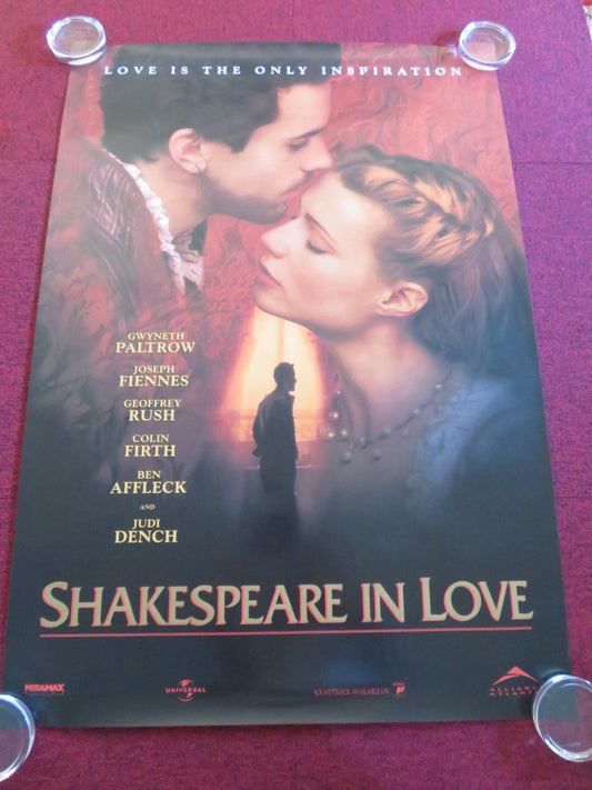 SHAKESPEARE IN LOVE US ONE SHEET ROLLED POSTER GWYNETH PALTROW J. FIENNES 1998 Rendezvous Cinema Movie posters