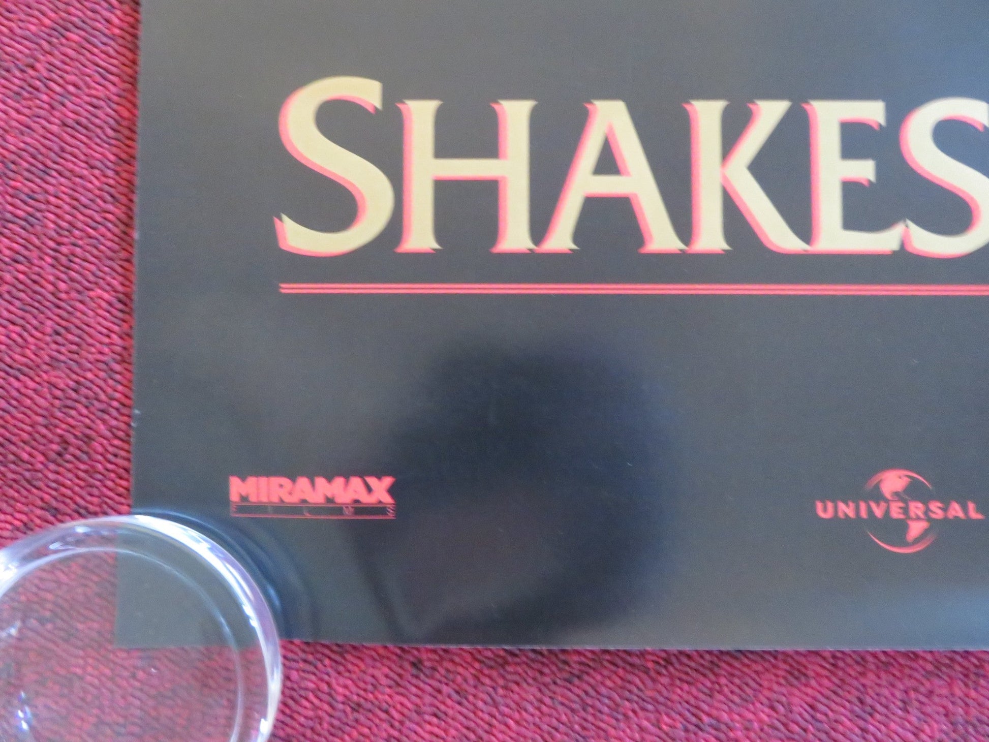 SHAKESPEARE IN LOVE US ONE SHEET ROLLED POSTER GWYNETH PALTROW J. FIENNES 1998 Rendezvous Cinema Movie posters