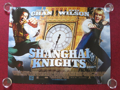 SHANGHAI KNIGHTS UK QUAD ROLLED POSTER JACKIE CHAN OWEN WILSON 2003 Rendezvous Cinema Movie posters