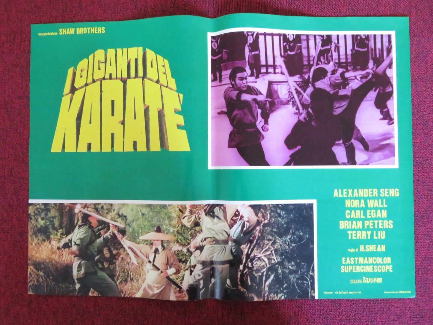 SHAOLIN TEMPLE - B ITALIAN FOTOBUSTA POSTER ALEXANDER SENG NORAL WALL 1978 Rendezvous Cinema Movie posters