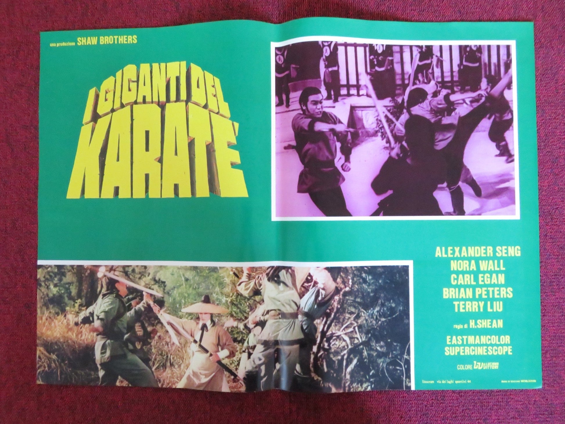 SHAOLIN TEMPLE - B ITALIAN FOTOBUSTA POSTER ALEXANDER SENG NORAL WALL 1978 Rendezvous Cinema Movie posters