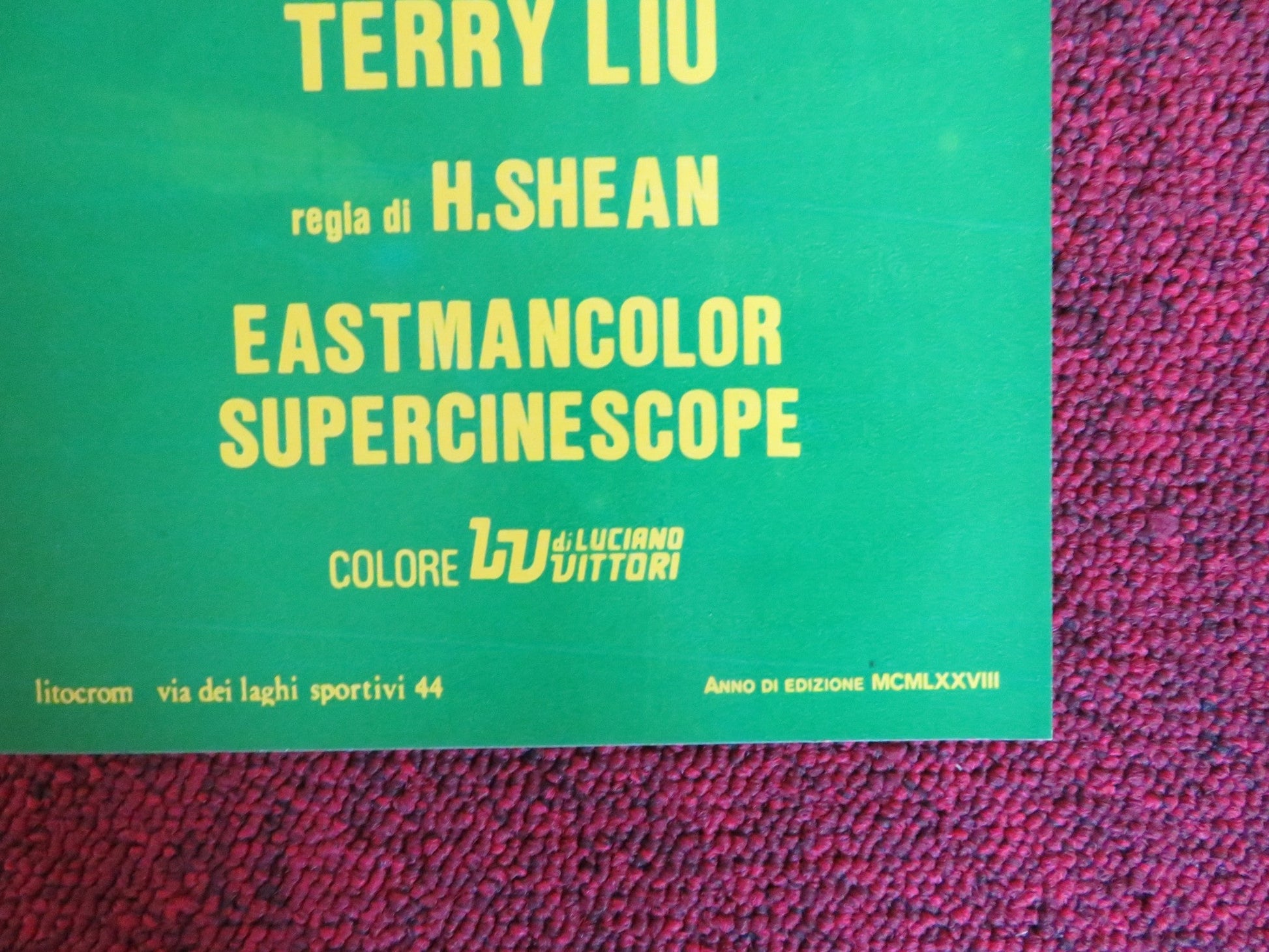 SHAOLIN TEMPLE - E ITALIAN FOTOBUSTA POSTER ALEXANDER SENG NORAL WALL 1978 Rendezvous Cinema Movie posters