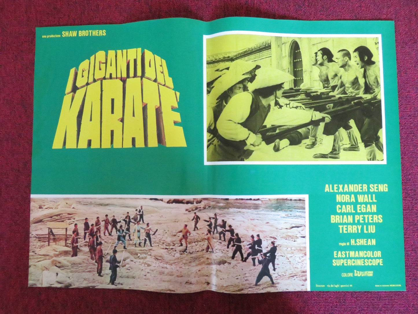 SHAOLIN TEMPLE - G ITALIAN FOTOBUSTA POSTER ALEXANDER SENG NORAL WALL 1978 Rendezvous Cinema Movie posters