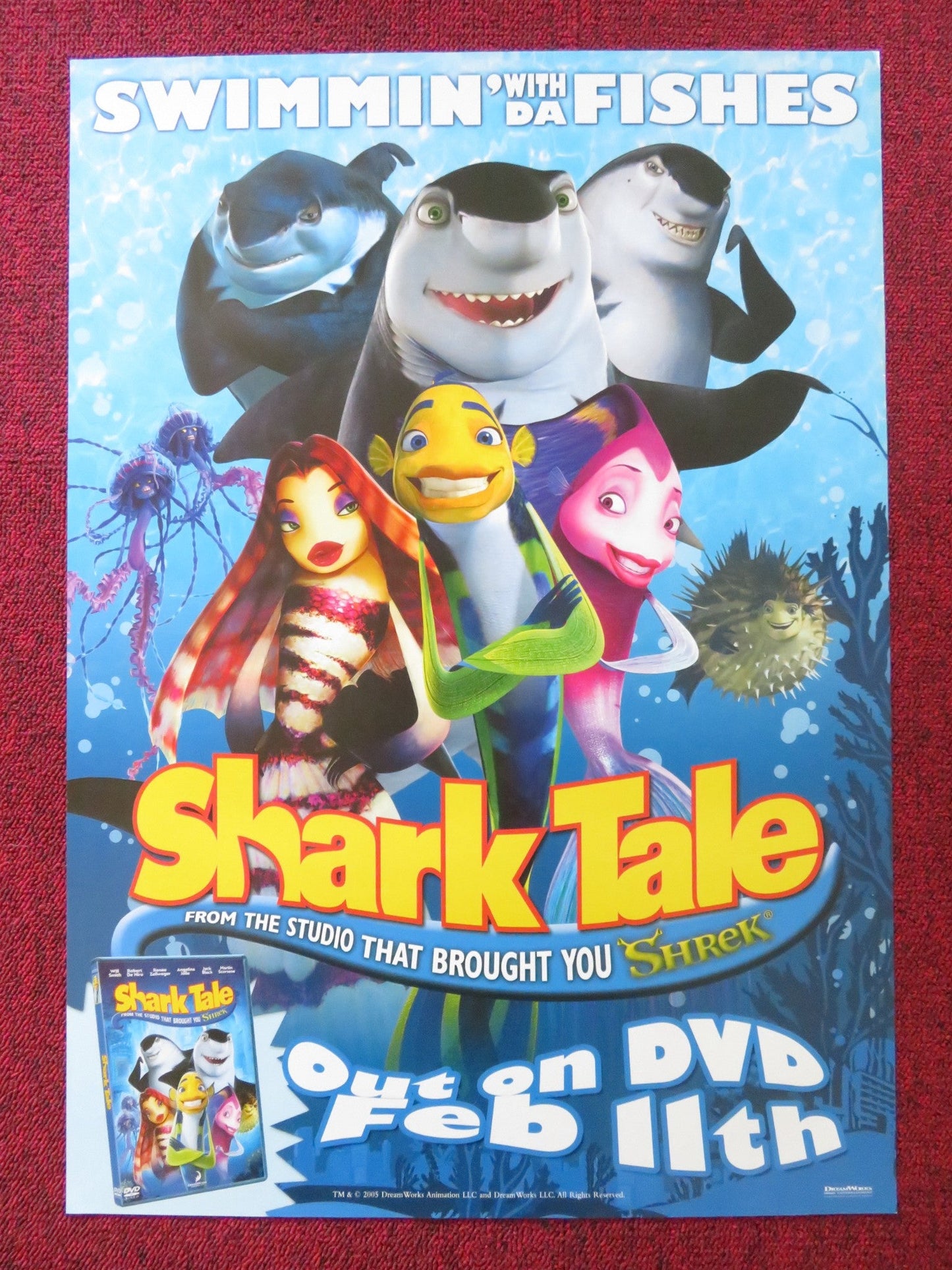 SHARK TALE DVD POSTER WILL SMITH ROBERT DE NIRO 2004 Rendezvous Cinema Movie posters