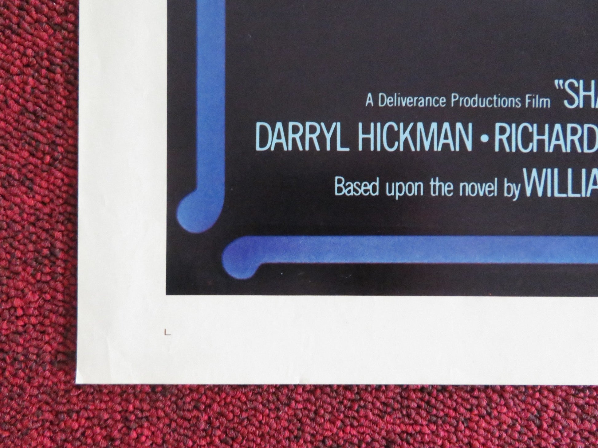 SHARKY'S MACHINE - B FOLDED US ONE SHEET POSTER BURT REYNOLDS V. GASSMAN 1981 Rendezvous Cinema Movie posters