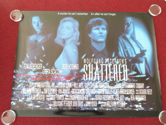 Shattered UK Quad Rolled Poster Tom Berenger Bob Hoskins 1991 Movie posters